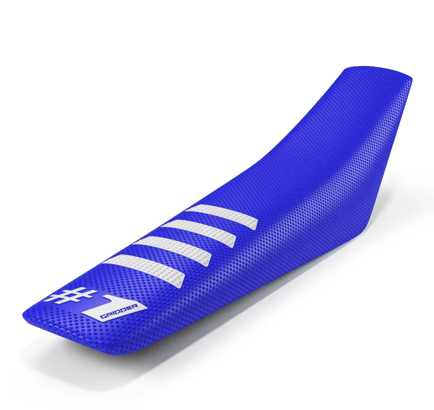 Funda Asiento Motocross Enduro Onegripper RIBBED  Azul/Blanco