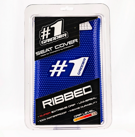 Funda Asiento Motocross Enduro Onegripper RIBBED  Azul/Blanco