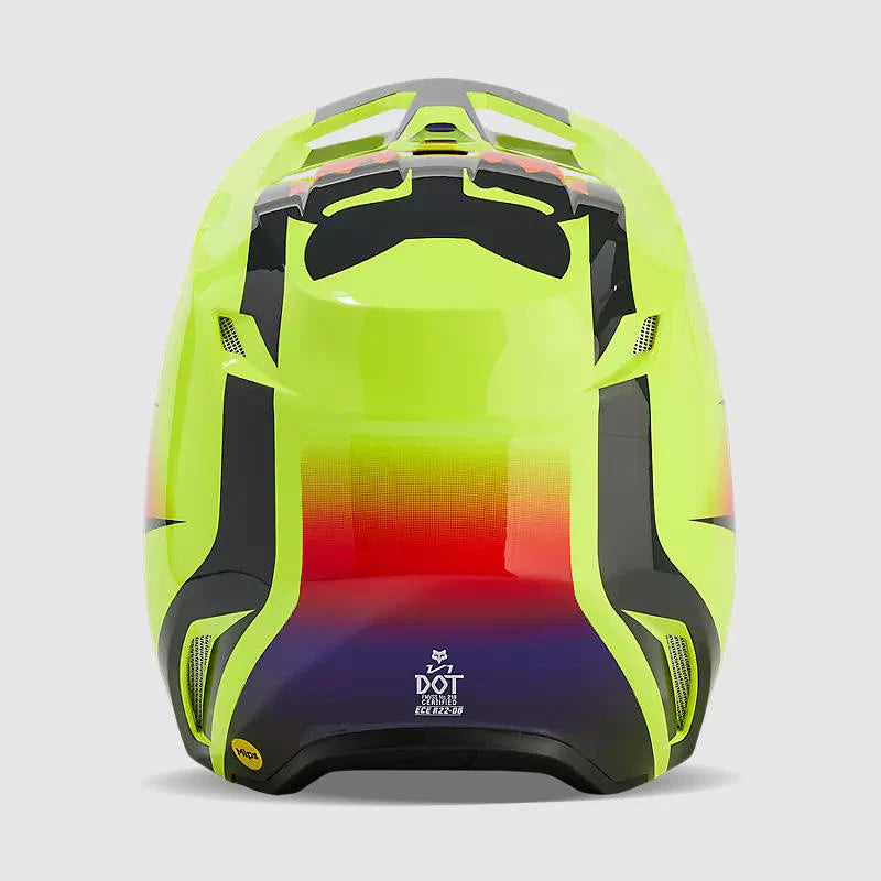 Casco Moto V1 Flora Amarillo Fox