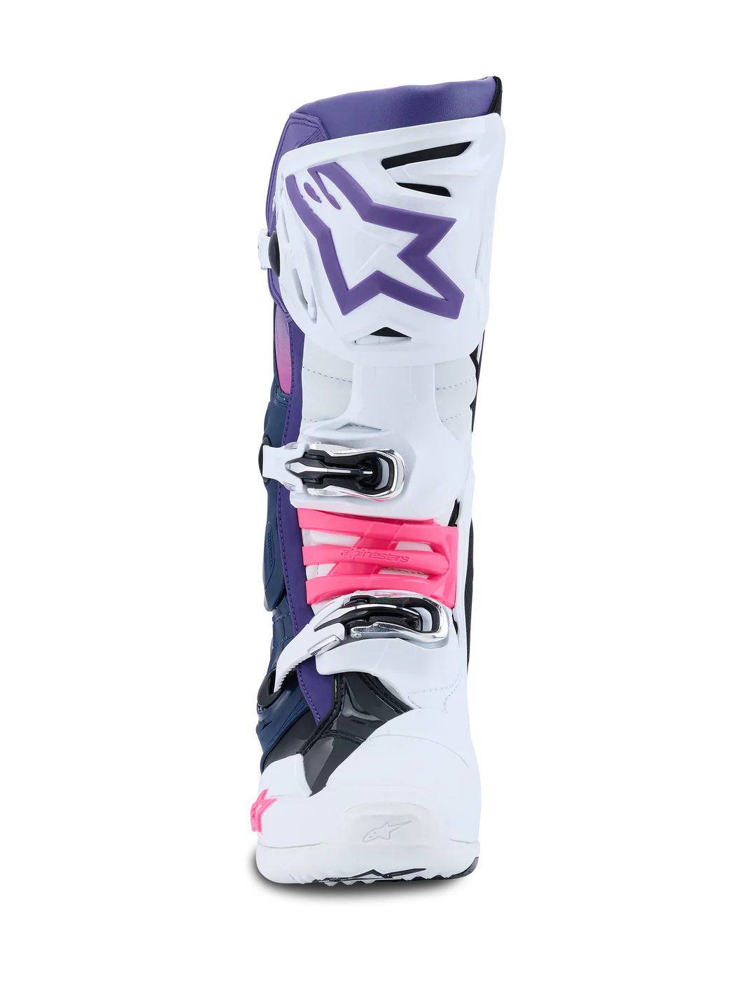 Bota Alpinestars Tech 10 Blanco/Violeta/Azul oscuro/Rosa Fluor