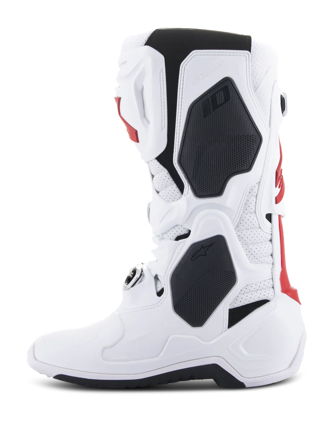 Bota Alpinestars Tech 10 Supervented  Blanco/ Rojo Brillante