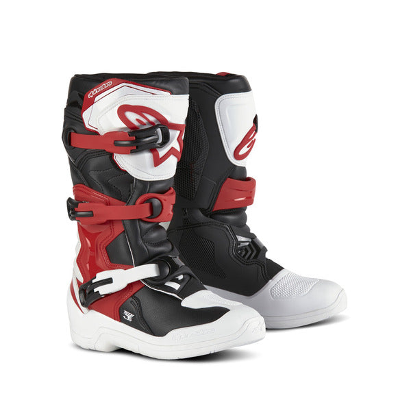 Botas niño alpinestars tech 3S Blanco/Negro/Rojo brillante
