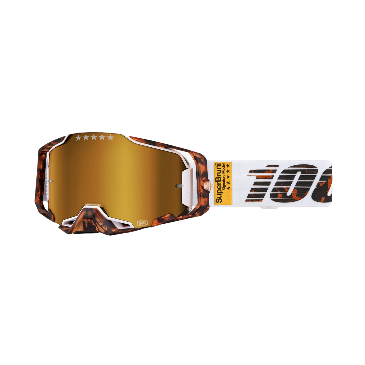 ANTIPARRAS ARMEGA BRUNI SPECIAL WHITE -MIRROR TRUE GOLD LENS