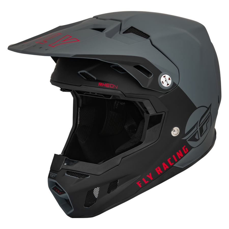 CASCO FORMULA CC CENTRUM MATTE GREY/BLACK/RED FLY RACING