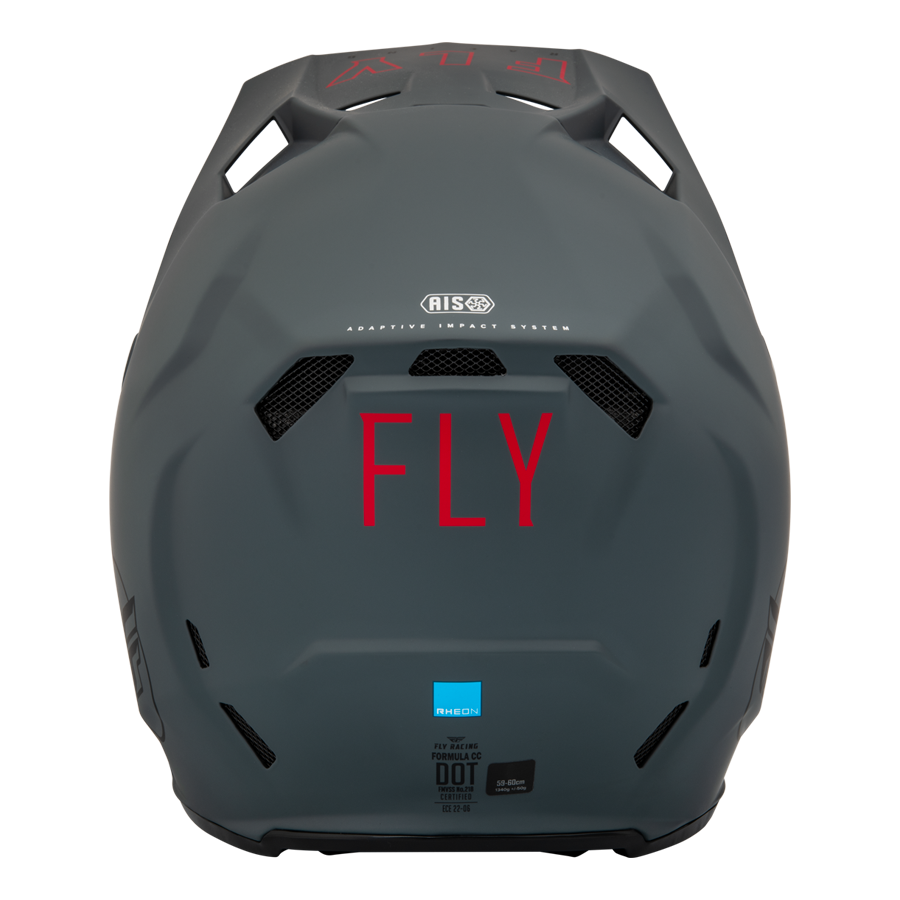 CASCO FORMULA CC CENTRUM MATTE GREY/BLACK/RED FLY RACING