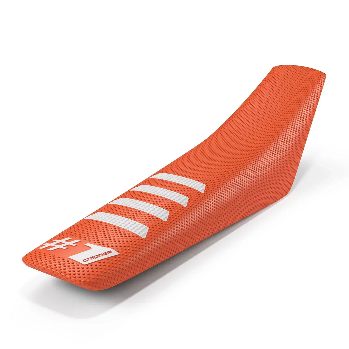 Funda Asiento Motocross Enduro Onegripper RIBBED Naranja/Blanco