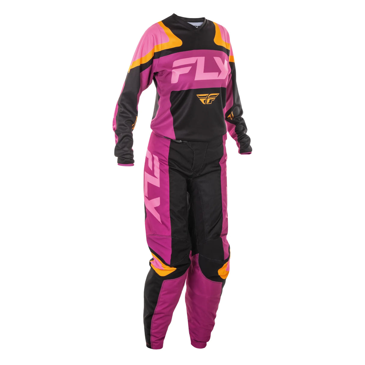TRAJE F-16 2025 WOMEN’S BLACK/MAUVE/YELLOW