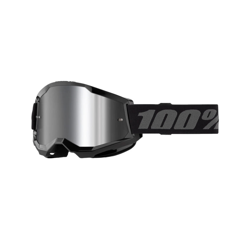 ANTIPARRA 100% STRATA 2 GOGGLE BLACK - MIRROR SILVER LENS