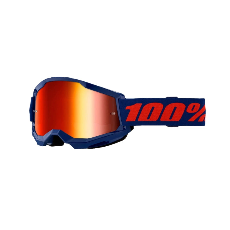 ANTIPARRA 100% STRATA 2 GOGGLE NAVY - MIRROR RED LENS