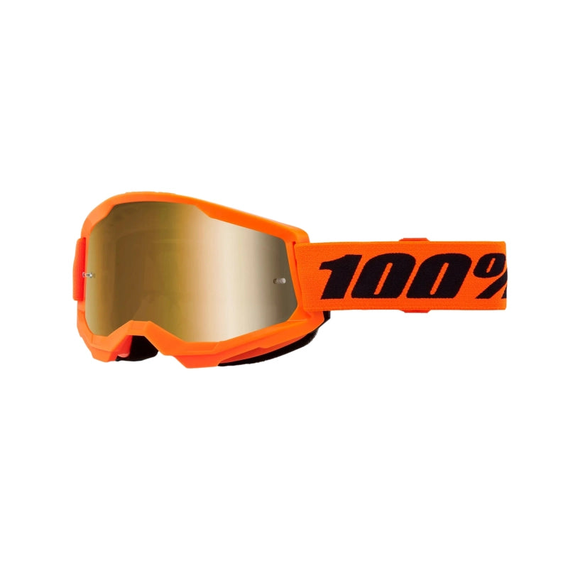 ANTIPARRA 100% STRATA 2 GOGGLE NEON ORANGE - MIRROR TRUE GOLD LENS