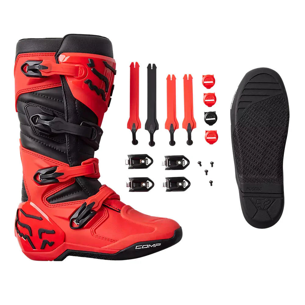 Botas Moto Comp Rojo Fox