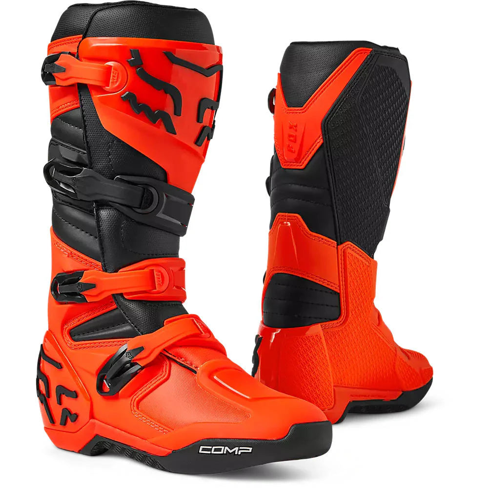 Botas Moto Comp Naranjo Fox