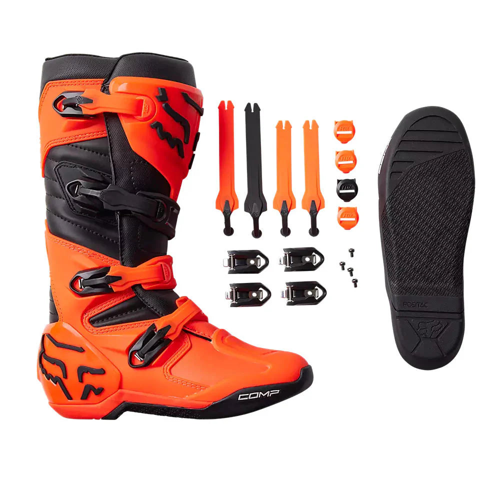 Botas Moto Comp Naranjo Fox