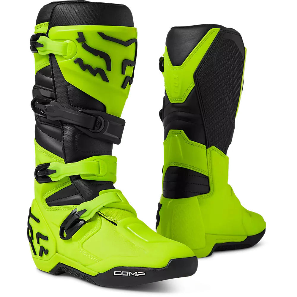 Botas Moto Comp Amarillo Fox