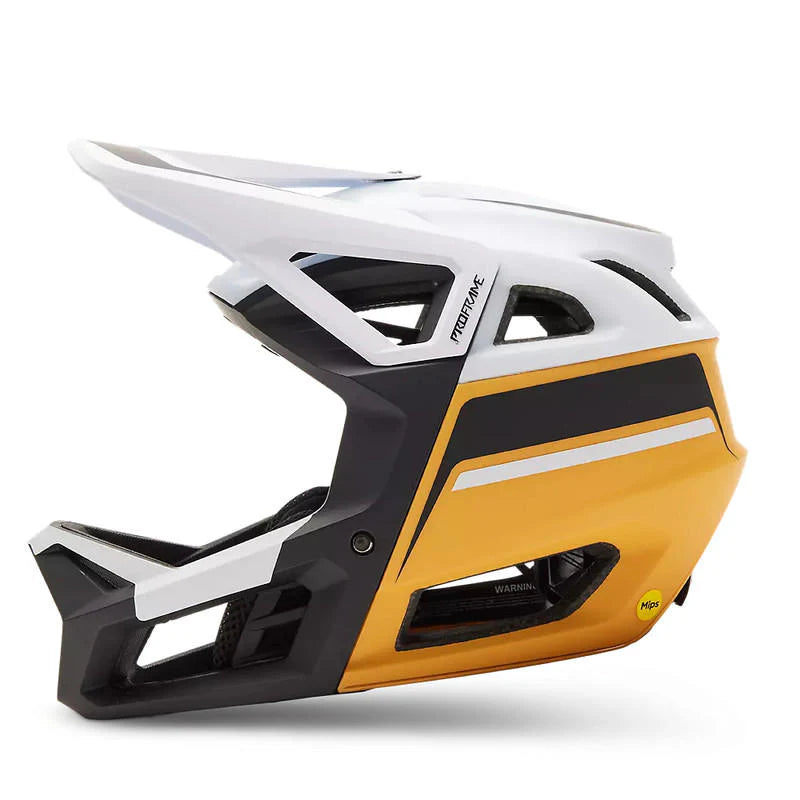 Casco Bicicleta Proframe RS Racik Blanco/Amarillo Fox