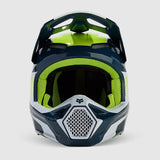 Casco Moto V1 Flora Azul Petroleo Fox