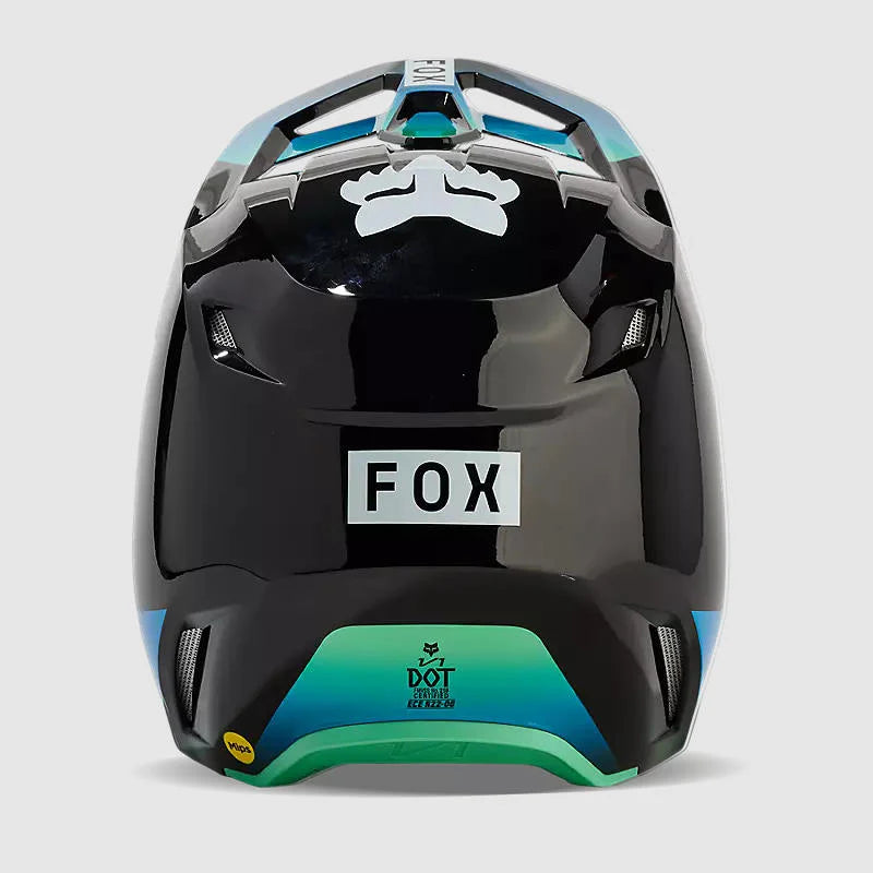 Casco Moto Niño V1 Ballast Negro/Azul Fox