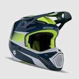 Casco Moto V1 Flora Azul Petroleo Fox