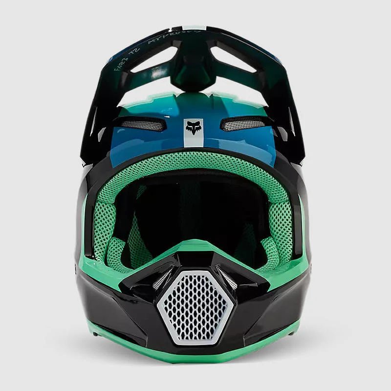 Casco Moto Niño V1 Ballast Negro/Azul Fox