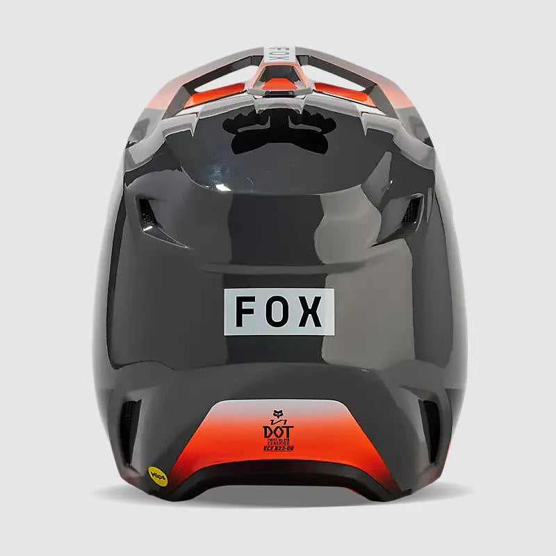 Casco Moto V1 Ballast Gris/Naranjo Fox