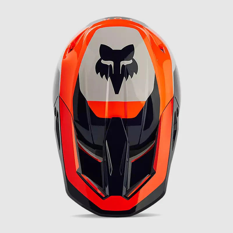 Casco Moto V1 Nitro Naranjo Fox