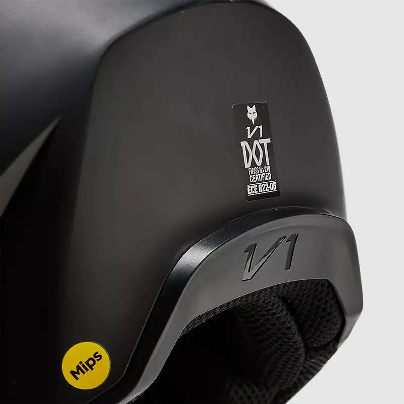 Casco Moto V1 Solid Negro Matte Fox