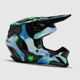 Casco Moto V1 Atlas Negro/Verde Fox