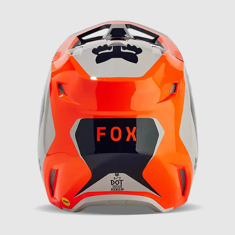 Casco Moto Niño V1 Nitro Naranjo Fox