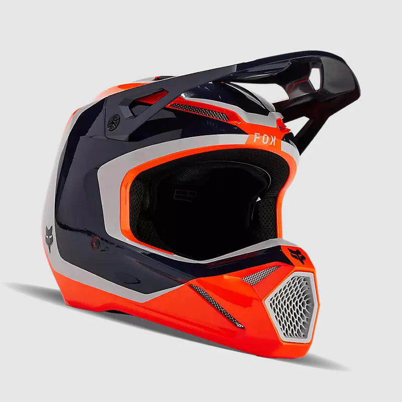 Casco Moto Niño V1 Nitro Naranjo Fox