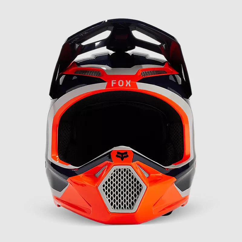 Casco Moto Niño V1 Nitro Naranjo Fox