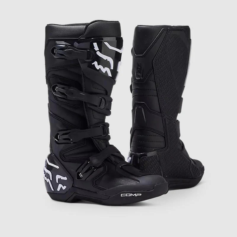 Botas Moto Niño Comp Negro/Blanco Fox