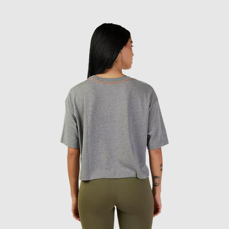 Polera Lifestyle Mujer Cienega Crop Gris Fox