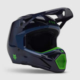 Casco Moto V1 Taunt Azul Marino/Verde Fox