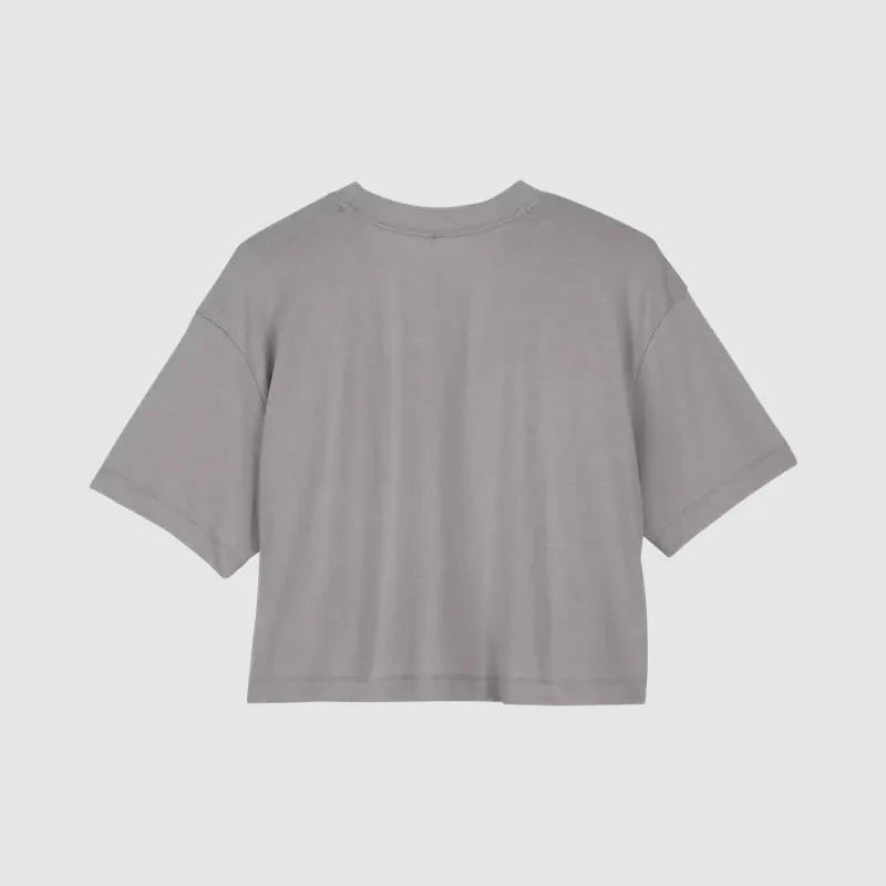 Polera Lifestyle Mujer Byrd Crop Gris Fox