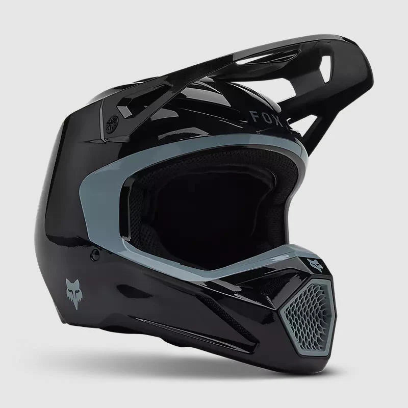 Casco Moto V1 Taunt Negro/Gris Fox