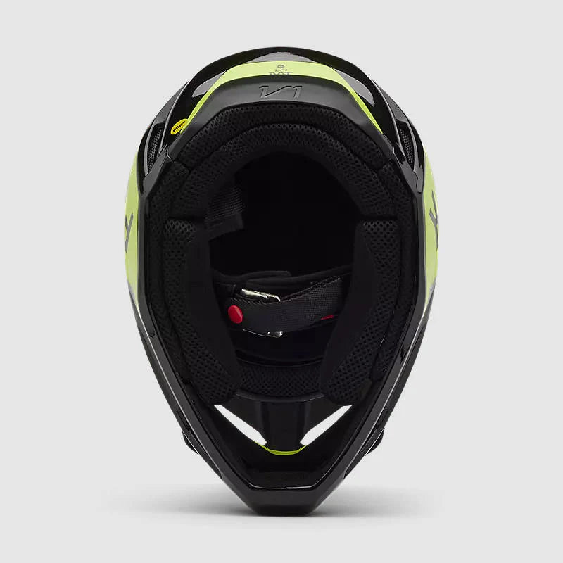 Casco Moto V1 Lean Gris/Amarillo Fox