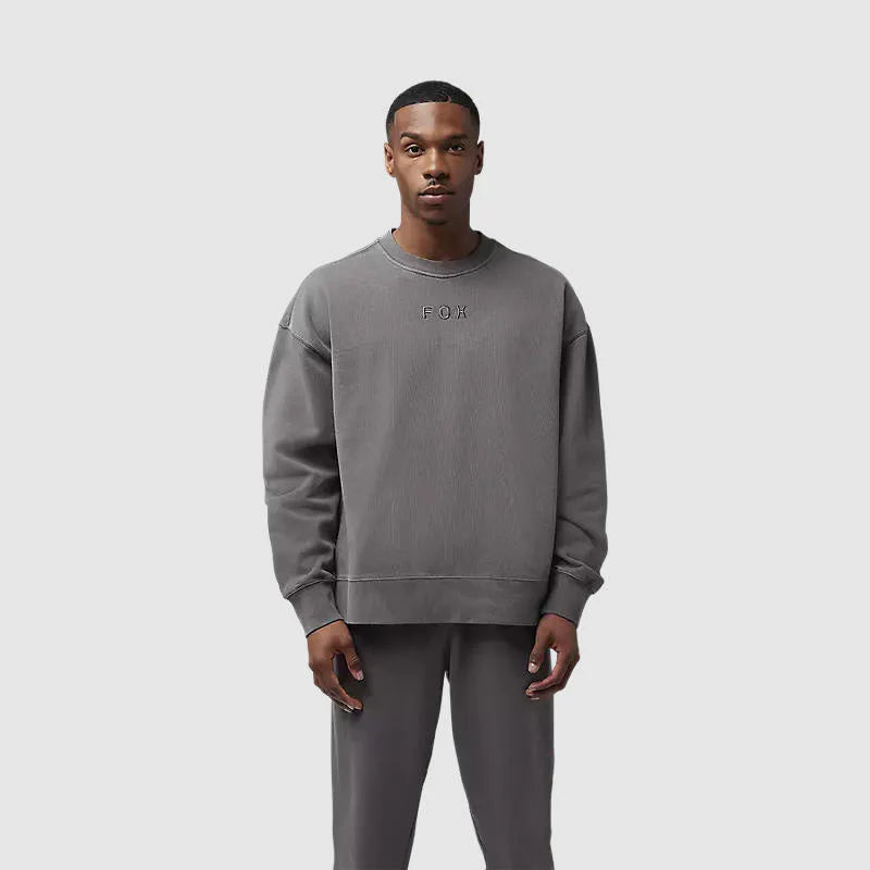 Poleron Lifestyle Wordmark Oversized Gris Fox