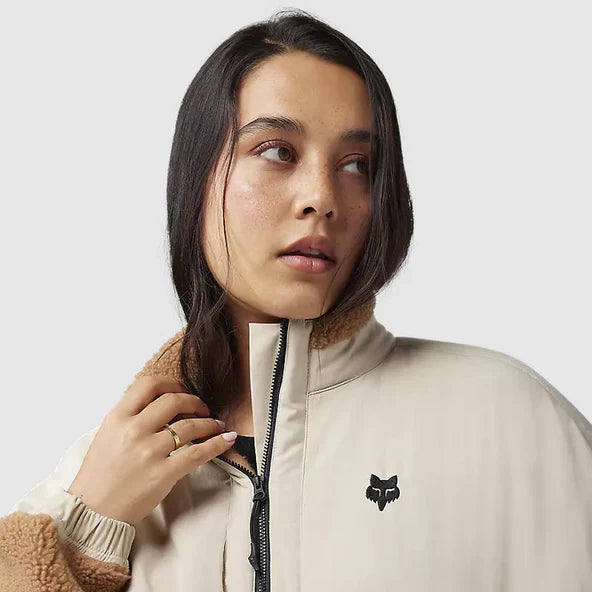 Poleron Lifestyle Mujer Survivalist Sherpa Full Cafe Fox